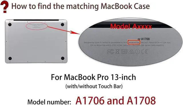 Alt view image 2 of 3 - MacBook Pro 13 Inch Case 2018 2017 2016 Release A1706 A1708 Hard Case Shell Cover and Keyboard Skin Cover for Apple Macbook Pro 13" with / without Touch Bar and Touch ID