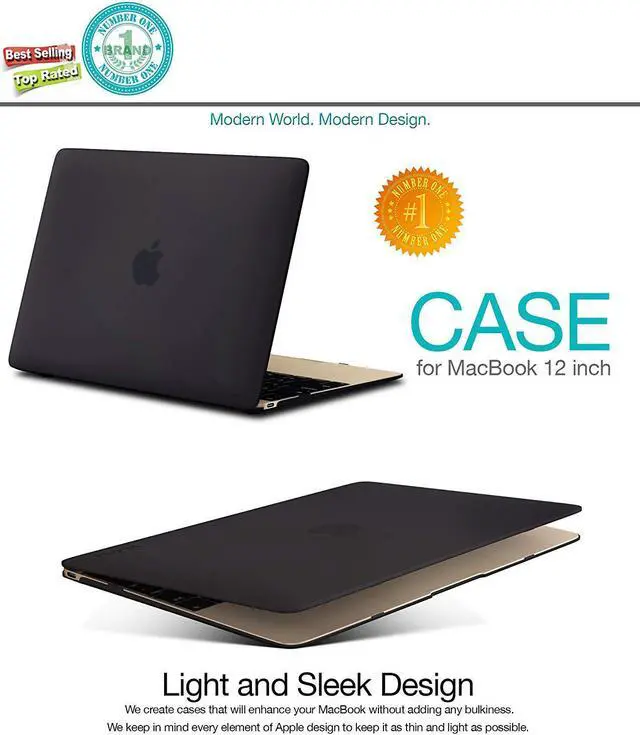 Alt view image 5 of 7 - Rubberized Hard Case for MacBook 12 Inch with Retina Display Model A1534 Protective Shell Cover with Keyboard Skin For Apple Macbook 12" NEWEST VERSION 2017 2016 2015