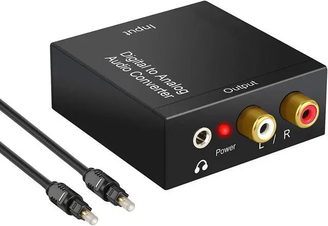 Main image of Werleo Digital to Analog Converter DAC Digital SPDIF Toslink to Analog Stereo Audio L/R Converter Adapter with Optical Cable for PS3 XBox HD DVD PS4 Home Cinema Systems AV Amps Apple TV