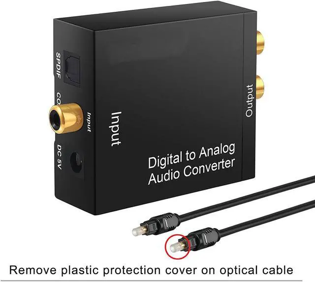 Alt view image 6 of 7 - Werleo Digital to Analog Converter DAC Digital SPDIF Toslink to Analog Stereo Audio L/R Converter Adapter with Optical Cable for PS3 XBox HD DVD PS4 Home Cinema Systems AV Amps Apple TV