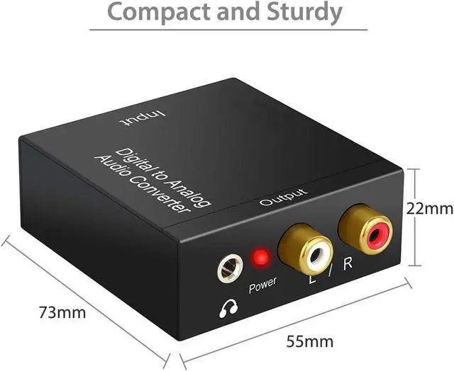 Alt view image 4 of 7 - Werleo Digital to Analog Converter DAC Digital SPDIF Toslink to Analog Stereo Audio L/R Converter Adapter with Optical Cable for PS3 XBox HD DVD PS4 Home Cinema Systems AV Amps Apple TV