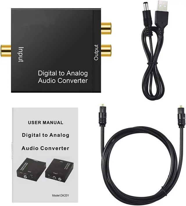 Alt view image 7 of 7 - Werleo Digital to Analog Converter DAC Digital SPDIF Toslink to Analog Stereo Audio L/R Converter Adapter with Optical Cable for PS3 XBox HD DVD PS4 Home Cinema Systems AV Amps Apple TV