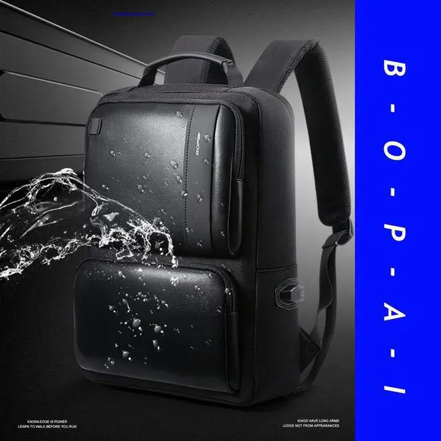 Alt view image 6 of 7 - Bopai Anti Theft Backpack Computer Rucksack Slim Business Laptop Backpack for Men Waterproof Travel Backpack with USB Charging Port Fits 15 Inch Laptop Notebook