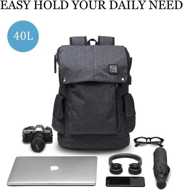 Alt view image 6 of 7 - Business Laptop Backpack for Men Women Anti theft Tear/Water Resistant Travel Bag School/College Backpack fits up to 15.6 Inch Notebook Computer USB Charging Backpack