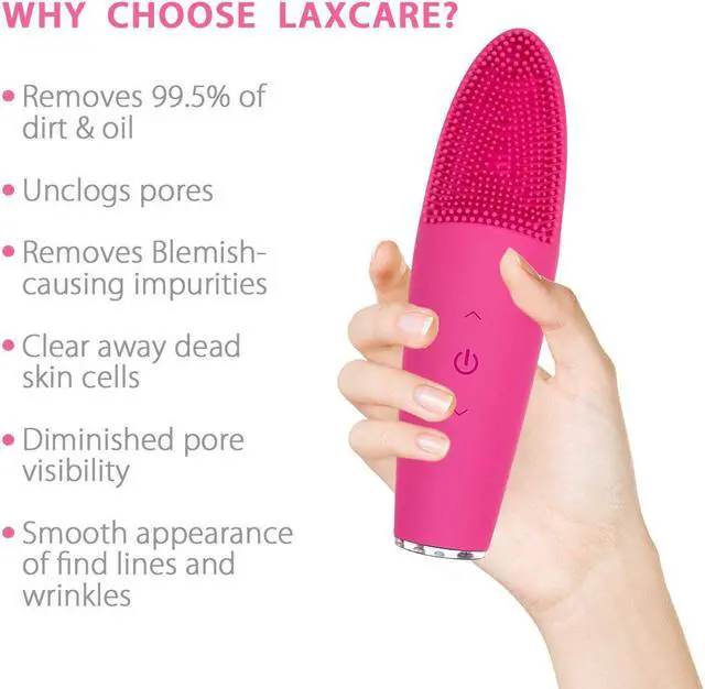 Alt view image 3 of 7 - Sonic Face Brush Waterproof Facial Cleansing Brush with 7 Speeds Thermal Spa for Gentle Exfoliating Removing Blackhead