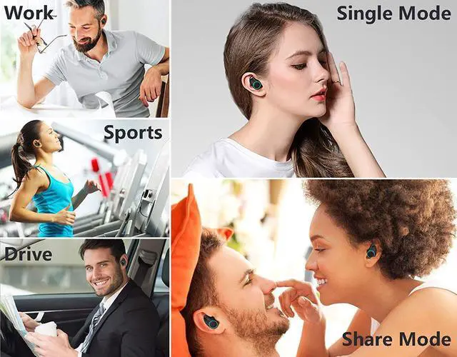 Alt view image 2 of 4 - Werleo Bluetooth Wireless Earbuds with 800mAh Charging Box Touch Control Sports Earphones In-Ear IPX5 Waterproof HD Stereo Sweatproof Wireless Headphones Headset with Built-in Mic