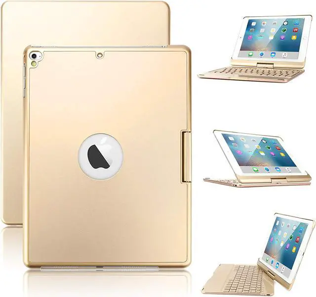 Main image of New iPad 9.7 Keyboard Case 2017 2018 / 7 Color Backlit Keyboard Case Cover 360 Rotate Smart Keyboard Case with Auto Wake Sleep for iPad pro 9.7 New iPad 2018 ipad 2017 iPad Air Air 2
