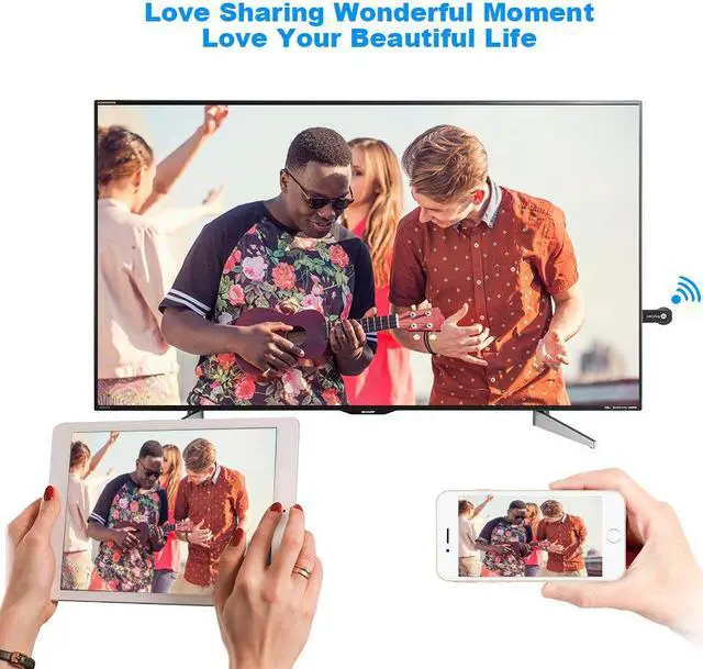 Alt view image 6 of 7 - Miracast Wireless Display Adapter High Speed 1080P Hdmi Miracast DongleTV Receiver Stick Toneseas Streaming Media Player DLNA Airplay for iPhone iPad Macbook Laptop Samsung Android Smart Phones