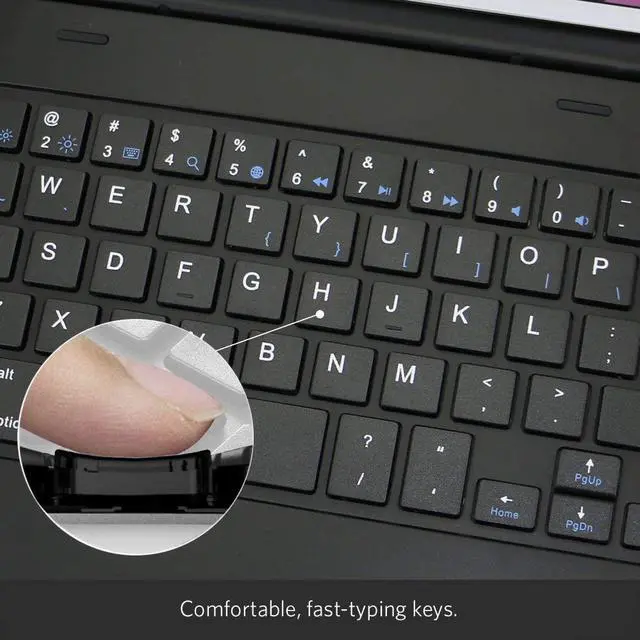 Alt view image 5 of 7 - Slim iPad Mini 4 Case with Keyboard Aluminium Wireless Bluetooth Keyboard Case with Folding Stand Smart Folio Cover Shell For Apple iPad Mini 4th Gen 2015 Release Model A1538 A1550