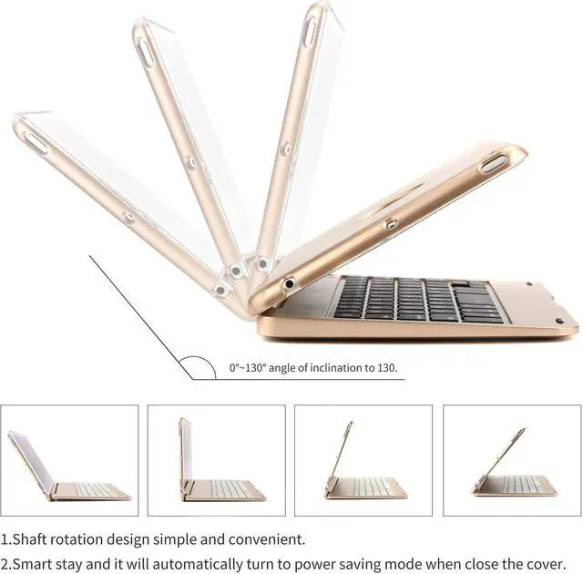 Alt view image 3 of 7 - iPad Mini 1 2 3 Keyboard Case Werleo Bluetooth Wireless Keyboard Folio Flip Smart Cover For Apple iPad Mini 3 Mini 2 Mini 1 with Folding Stand and Auto Sleep Wake Function