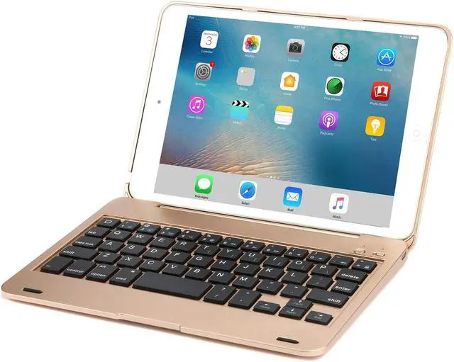 Alt view image 6 of 7 - iPad Mini 1 2 3 Keyboard Case Werleo Bluetooth Wireless Keyboard Folio Flip Smart Cover For Apple iPad Mini 3 Mini 2 Mini 1 with Folding Stand and Auto Sleep Wake Function