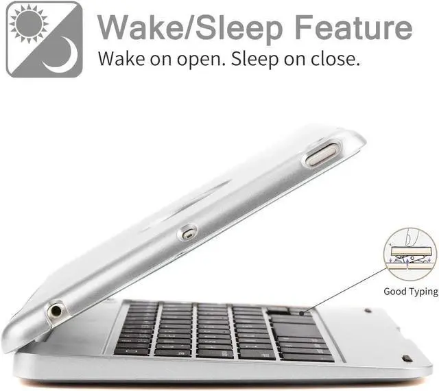 Alt view image 4 of 7 - iPad Mini 1 2 3 Keyboard Case Werleo Bluetooth Wireless Keyboard Folio Flip Smart Cover For Apple iPad Mini 3 Mini 2 Mini 1 with Folding Stand and Auto Sleep Wake Function