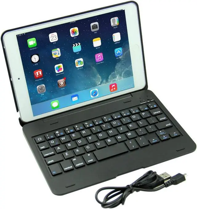 Alt view image 4 of 7 - iPad Mini 1 2 3 Keyboard Case Werleo Bluetooth Wireless Keyboard Folio Flip Smart Cover For Apple iPad Mini 3 Mini 2 Mini 1 with Folding Stand and Auto Sleep Wake Function
