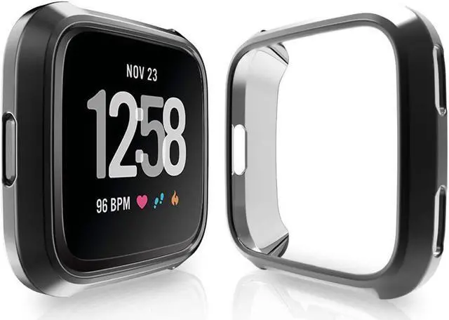 Alt view image 4 of 7 - [New Version] Case for Fitbit Versa Soft TPU Protective Full Cover Shell Bumper Case Protector for Fitbit Versa Smartwatch