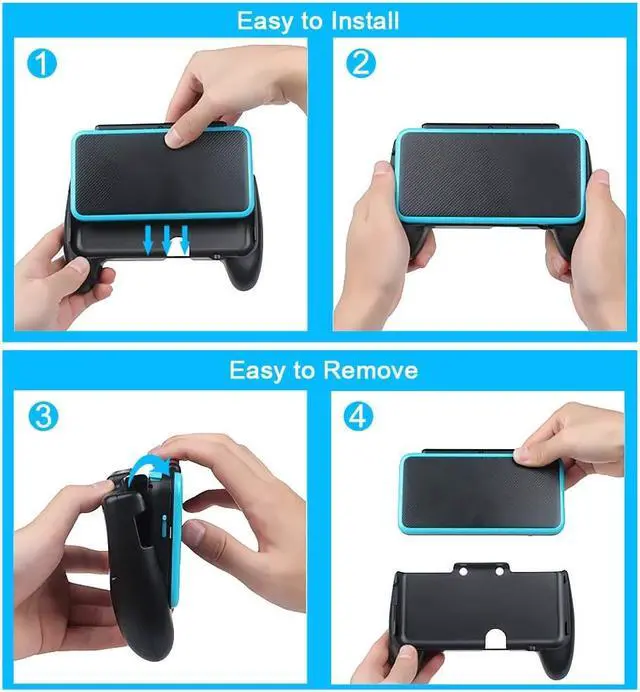 Alt view image 7 of 7 - Updated Hand Grip for Nintendo 2DS XL with 1 Stylus and 1 Clear Case for Nintendo 2DS XL