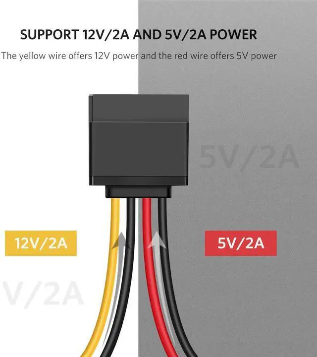 Alt view image 5 of 7 - WERLEO  3 Pack SATA Power Extension Cable 15 Pin SATA Male to Female Extender Cable Cord Adapter for Hard Drive Disk HDD SSD PCIE 8 inches