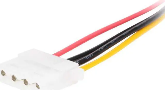 Alt view image 5 of 5 - SATA Power Cable Adapter 3 Pack SATA 15 Pin Male to Molex LP4 Female Power Cable 8-inch