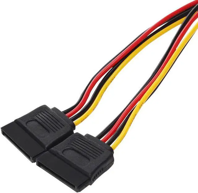 Alt view image 5 of 6 - Werleo SATA Power Y Splitter Cable 15 Pin SATA Power Splitter Cable Adapter SATA 15 Pin Male to Dual Female Power Y- Cable 7 Inche - 2-Pack