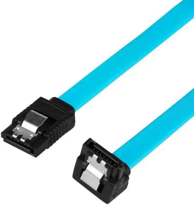 Alt view image 4 of 6 - WERLEO SATA III Cable [3-Pack] SATA 6Gbps 90 Degree Cable plug with Lock Latch for With Serial ATA hard drives HDD, SSD, etc Blue - 18"