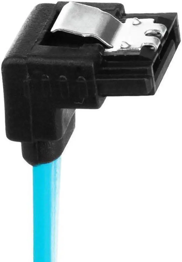 Alt view image 5 of 6 - WERLEO SATA III Cable [3-Pack] SATA 6Gbps 90 Degree Cable plug with Lock Latch for With Serial ATA hard drives HDD, SSD, etc Blue - 18"