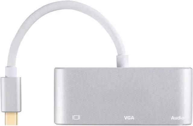 Alt view image 3 of 6 - USB C to HDMI VGA Audio Adapter Werleo USB 3.1 Type C To 1080P VGA 4K HDMI Digital AV Adapter Video Converter for Macbook Pro 2017 Google Chromebook Pixel DELL Sony LG HDTV Samsung S8 S8 Plus and More