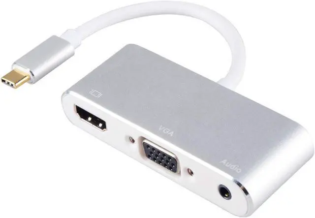 Alt view image 4 of 6 - USB C to HDMI VGA Audio Adapter Werleo USB 3.1 Type C To 1080P VGA 4K HDMI Digital AV Adapter Video Converter for Macbook Pro 2017 Google Chromebook Pixel DELL Sony LG HDTV Samsung S8 S8 Plus and More