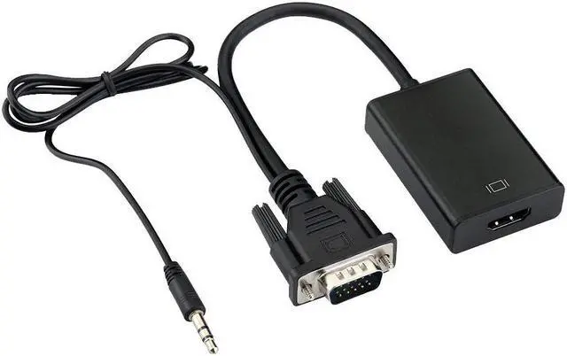 Main image of Werleo VGA To HDMI Output Converter Adapter 1080P VGA Male to HDMI Female Audio Video Cable Converter Adapter for HDTV AV HDTV Supply a Free USB Cable