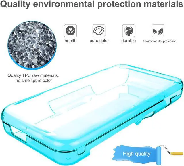 Alt view image 3 of 6 - New Nintendo 2DS XL Case Accessories Protective Cover Case for New Nintendo 2DS XL TPU Anti-Scratch Crystal Case for NEW Nintendo 2DS XL Blue