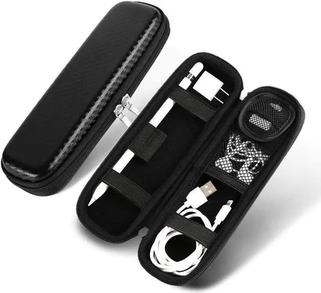 Main image of Apple Pencil Case Holder Apple Pen Accessories (1 Pouch For Pencil Tips) Elastic Strap Sleeve Hard Pocket Protective Carrying Case for Usb Cable Earphone Samsung Stylus iPad Pro Pen Pencil Holder
