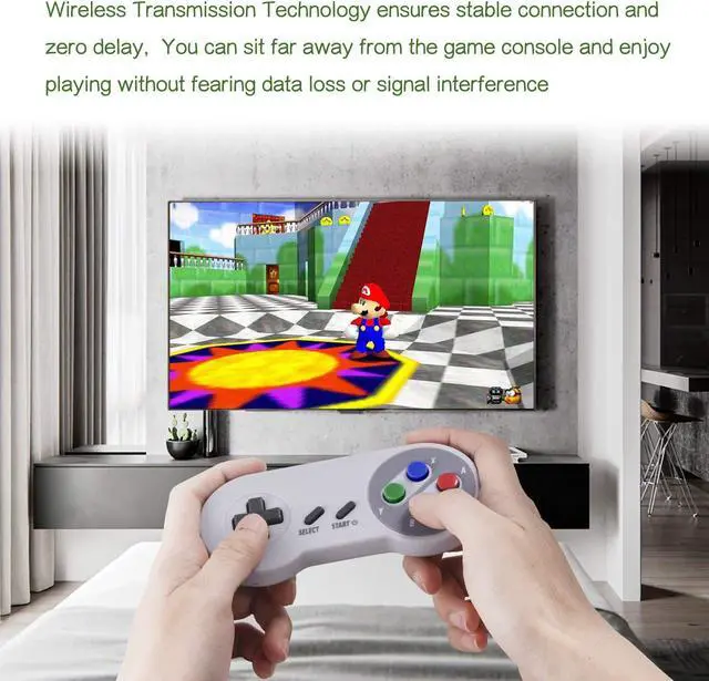 Alt view image 7 of 7 - Wireless Controller for Super NES Classic Edition / NES Classic Edition Werleo 2.4GHz USB Game pad Joypad Joystick With USB Wireless Receiver for Windows IOS PC MAC Linux Genesis