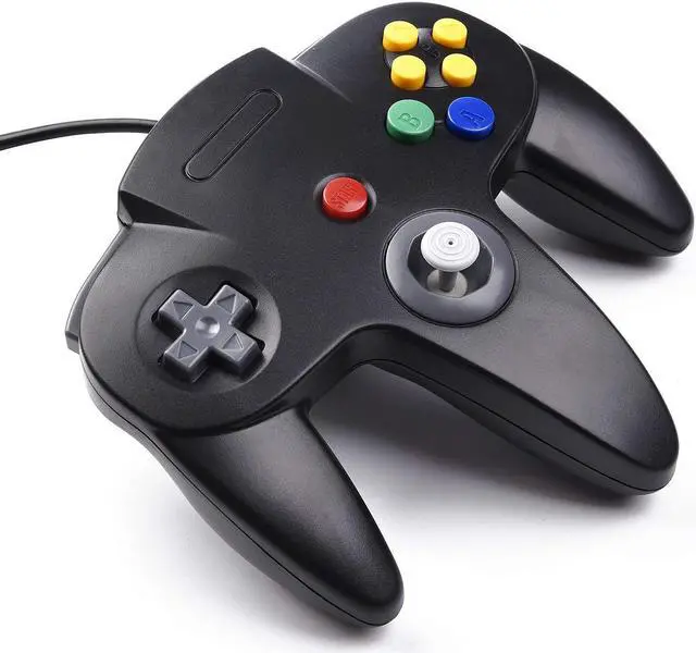 Alt view image 2 of 7 - 2 Pack Classic N64 Controller Werleo N64 Wired USB PC Game pad Joystick, N64 Bit USB Wired Game stick Joy pad Controller for Windows PC MAC Linux Raspberry Pi 3 Genesis Higan