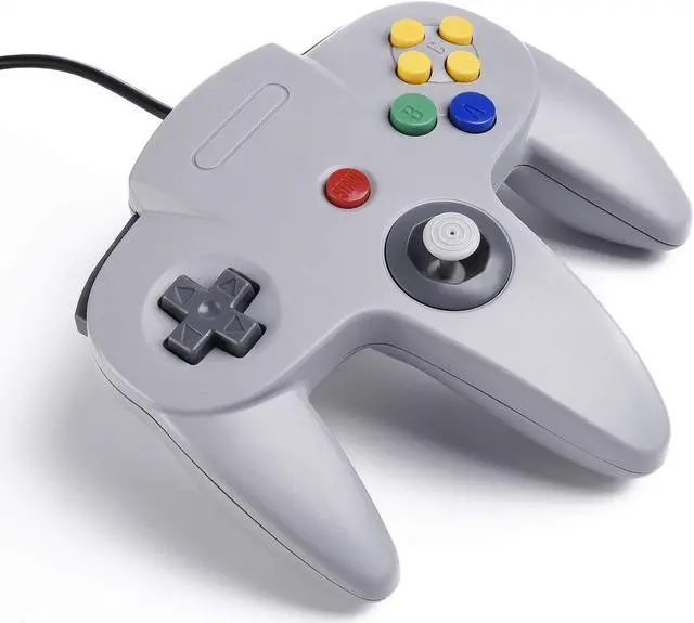 Alt view image 3 of 7 - 2 Pack Classic N64 Controller Werleo N64 Wired USB PC Game pad Joystick, N64 Bit USB Wired Game stick Joy pad Controller for Windows PC MAC Linux Raspberry Pi 3 Genesis Higan