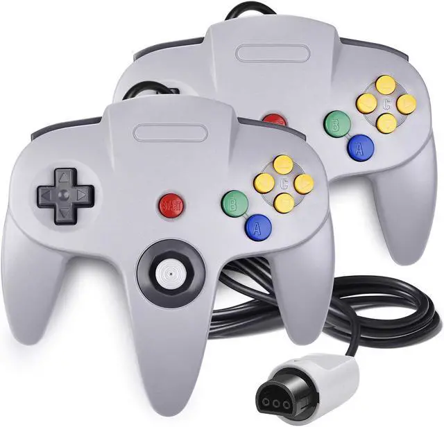 Main image of 2 Pack N64 Controller Werleo Classic Wired N64 64-bit Gamepad Joystick for Ultra 64 Video Game Console N64 System Mario Kart Blue