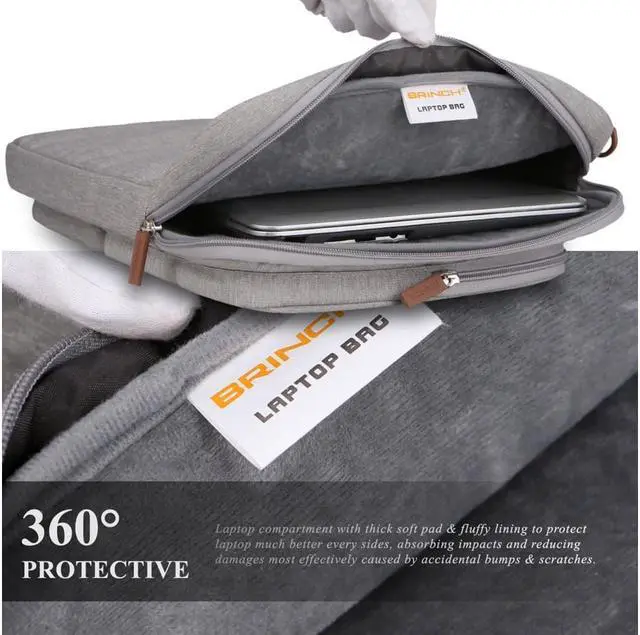 Alt view image 4 of 6 - Werleo 15.6-Inch Multi-functional Portable Laptop Sleeve Case Shoulder Messenger Bag Briefcase with Luggage Strap for 15-15.6 Inch Laptop MacBook Chromebook Computers Notebook