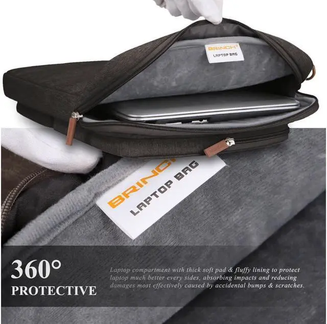 Alt view image 7 of 7 - Werleo 15.6-Inch Multi-functional Portable Laptop Sleeve Case Shoulder Messenger Bag Briefcase with Luggage Strap for 15-15.6 Inch Laptop MacBook Chromebook Computers Notebook