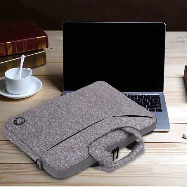 Alt view image 7 of 7 - 13 - 14 Inch Laptop Bag Slim Waterproof Laptop Messenger Bag Portable Laptop Sleeve Case Shoulder Bag Briefcase Handbag with Strap for 13" Macbook Pro Air Surface Book Notebook Computer Men Women