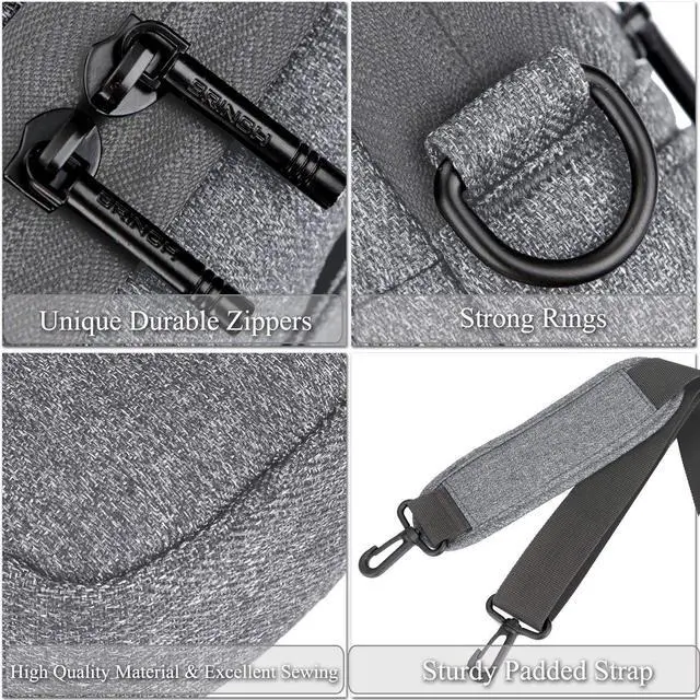 Alt view image 5 of 7 - 13 - 14 Inch Laptop Bag Slim Waterproof Laptop Messenger Bag Portable Laptop Sleeve Case Shoulder Bag Briefcase Handbag with Strap for 13" Macbook Pro Air Surface Book Notebook Computer Men Women