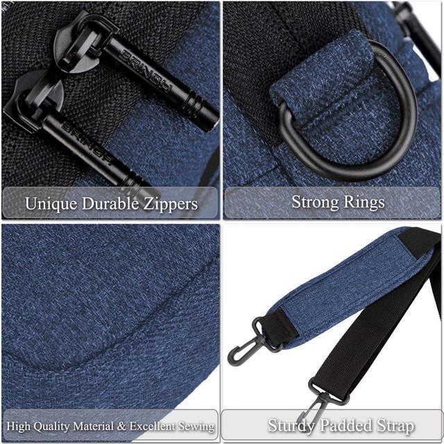 Alt view image 6 of 7 - 15.6" Laptop Bag Slim Water Resistant Laptop Messenger Bag Portable Laptop Sleeve Case Shoulder Bag Briefcase Handbag with Strap for Up to 15.6 Inch Laptop NoteBook Macbook Computer Men Women