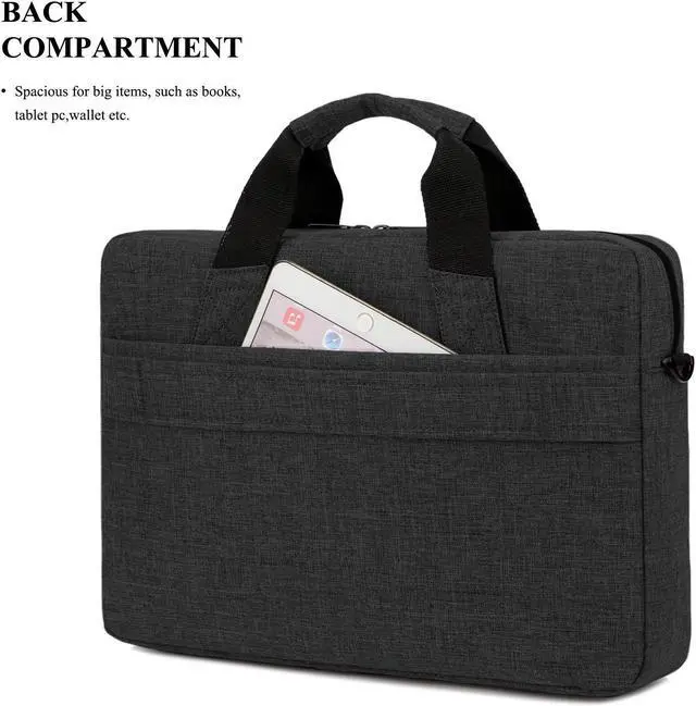 Alt view image 4 of 7 - BRINCH 13.3 Inch Stylish Lightweight Business Laptop Shoulder Messenger Bag Briefcase Sleeve Case for 13-13.3 Inches Laptop Notebook Apple MacBook Ultrabook Chromebook Computers,Black