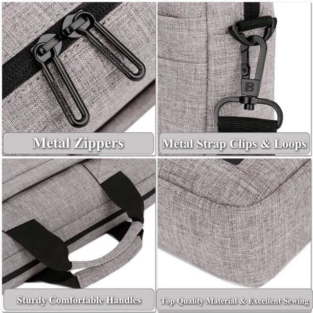 Alt view image 7 of 7 - BRINCH 13.3 Inch Stylish Lightweight Business Laptop Shoulder Messenger Bag Briefcase Sleeve Case for 13-13.3 Inches Laptop Notebook Apple MacBook Ultrabook Chromebook Computers,Black