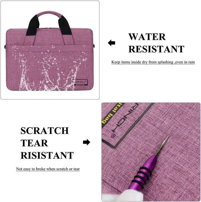 Alt view image 6 of 7 - Werleo 15.6 Inch Waterproof Lightweight Business Laptop Bag Messenger Shoulder Bag Briefcase Sleeve Case with Strap for 15 - 15.6 Inche Laptop Notebook Apple MacBook Ultrabook Chromebook Computers