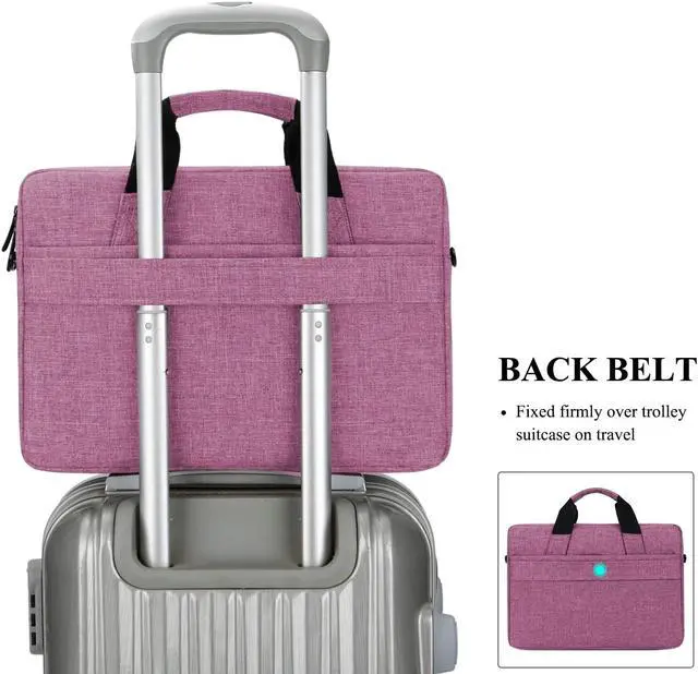 Alt view image 5 of 7 - Werleo 15.6 Inch Waterproof Lightweight Business Laptop Bag Messenger Shoulder Bag Briefcase Sleeve Case with Strap for 15 - 15.6 Inche Laptop Notebook Apple MacBook Ultrabook Chromebook Computers