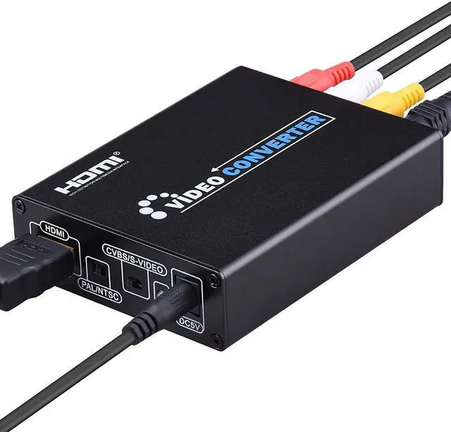 Alt view image 4 of 7 - Werleo HDMI to Composite 3RCA AV S-Video R L Audio Vdieo Converter Adapter Upscaler 720P 1080P with RCA S-Video Cable for Xbox PS3 TV PC Laptop STB VHS VCR Camera Blue-Ray DVD