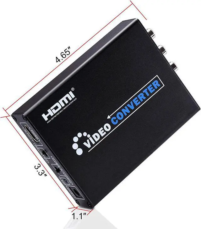 Alt view image 2 of 7 - Werleo HDMI to Composite 3RCA AV S-Video R L Audio Vdieo Converter Adapter Upscaler 720P 1080P with RCA S-Video Cable for Xbox PS3 TV PC Laptop STB VHS VCR Camera Blue-Ray DVD