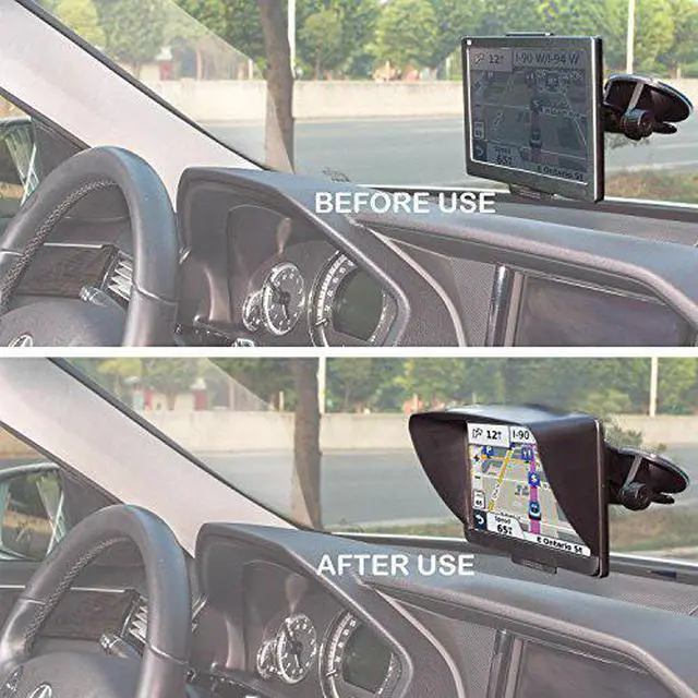 Alt view image 5 of 6 - Werleo Anti Glare Sun Shade Shield Lens Hood Visor Protector Glare Visor For 7 inch Car Vehicle GPS Navigator Monitor