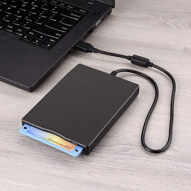 Alt view image 6 of 7 - Werleo USB Floppy Disk Drive - 3.5" Portable USB External 1.44MB FDD Diskette Drive for PC Windows 10 7 8 Windows XP Vista for Mac Plug and Play Black