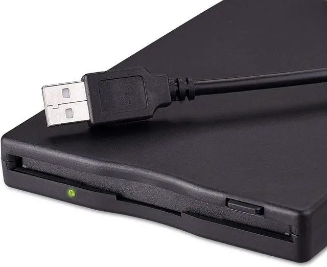 Alt view image 2 of 7 - Werleo USB Floppy Disk Drive - 3.5" Portable USB External 1.44MB FDD Diskette Drive for PC Windows 10 7 8 Windows XP Vista for Mac Plug and Play Black