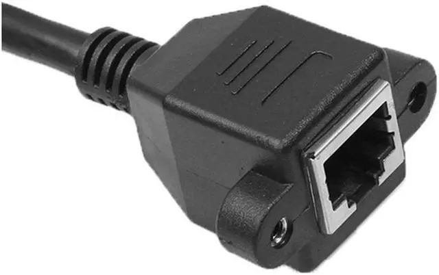 Alt view image 5 of 6 - Ethernet Extension Cable Network Cat6 Cat5e Cat5 Extension Patch Cable RJ45 Cords Shielded Male to Female Connector Cable Black - 3ft / 1m