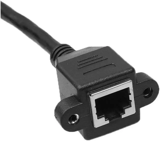 Alt view image 3 of 6 - Ethernet Extension Cable Network Cat6 Cat5e Cat5 Extension Patch Cable RJ45 Cords Shielded Male to Female Connector Cable Black - 3ft / 1m
