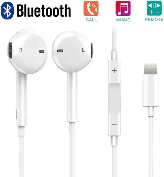 Main image of 2 Packs Bluetooth Earphones Earbuds Headphones with Stereo Mic Remote Control for Apple iPhone X 7 Plus 8 Plus iPad iPod Samsung Galaxy and More Android Smartphones White Noise Isolating Headset